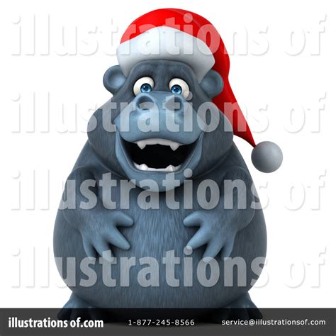 Christmas Gorilla Clipart 1473688 Illustration By Julos
