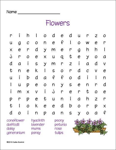 Flower Word Search Flower Word Search Rene Mcgee