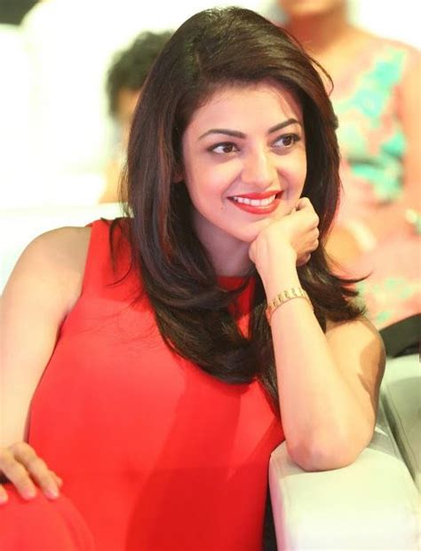 kajal aggarwal looks super sexy in red dress at telugu film ‘oopiri audio launch event at
