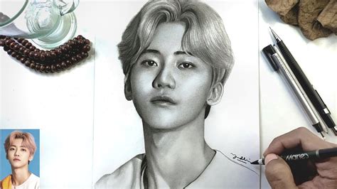 Drawing Nct Dream Jaemin Step By Step Youtube