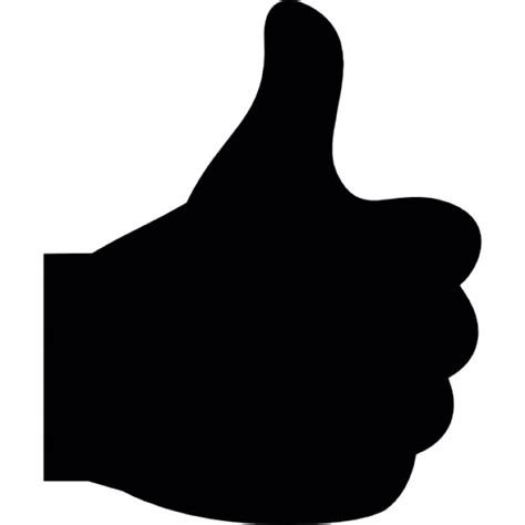 Thumbs Up Black Hand Ios 7 Interface Symbol Icons Free