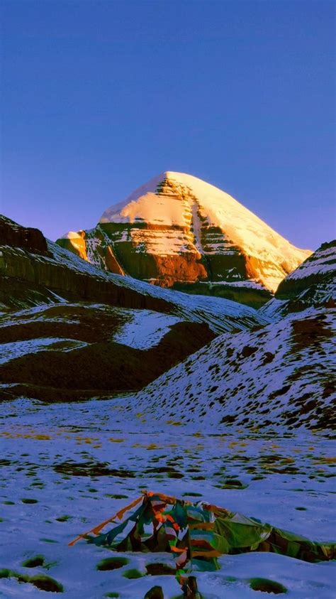 Golden Mountain Kailash At Sunrise Beautiful Scenery Nature