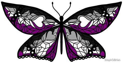 Fly With Pride Asexual Flag Butterfly By Stephobrien Redbubble