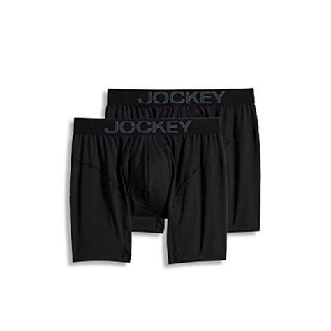 jockey jockey men s underwear rapidcool boxer brief 2 pack black xl