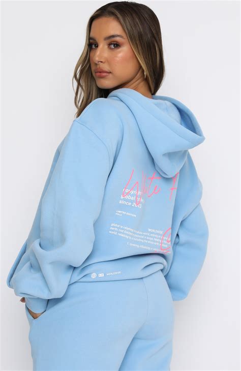 The New Way Hoodie Baby Blue White Fox Boutique Us