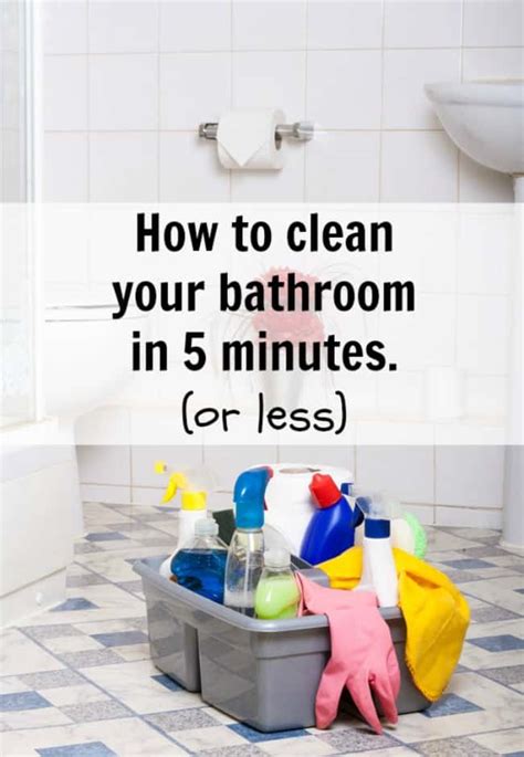 How To Clean Your Bathroom In 5 Minutes Or Less