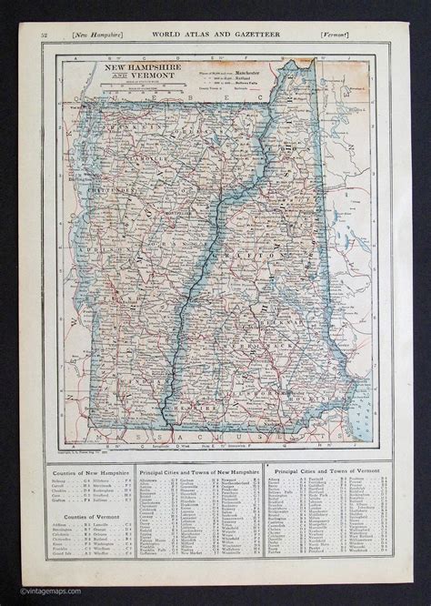Map Of New Hampshire And Vermont Maping Resources