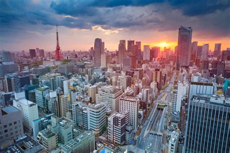 Download Skyscraper Building Cityscape City Japan Sunset Man Made Tokyo