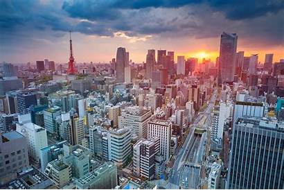 Tokyo Cityscape Building Wallpapers Sunset Skycrapper 4k
