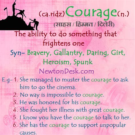 Courage Meaning English Vocabulary Words English Grammar Book Pdf