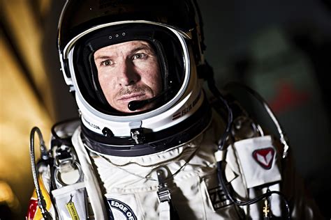 Baumgartner seen on a screen at mission control center while he is still inside the capsule, while he kittinger previously held the record for longest and fastest freefall before baumgartner's jump today. News: Daredevil Felix Baumgartner to drive Audi R8 LMS ...