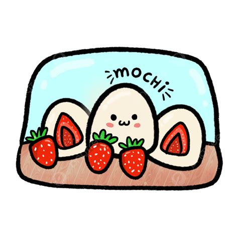 Kawaii Strawberry Sweet Mochi Kawaii Mochi Mochi Clipart Kawaii Food
