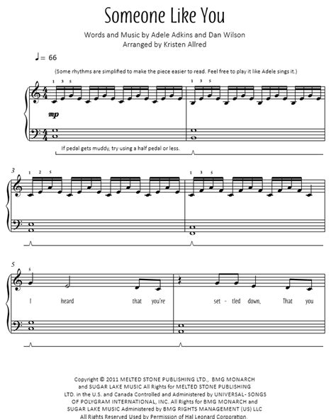 Maybe you would like to learn more about one of these? Someone Like You by Adele - Easy Piano Sheet Music Download