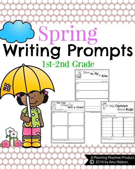Spring Writing Prompts For First Grade Planning Playtime First
