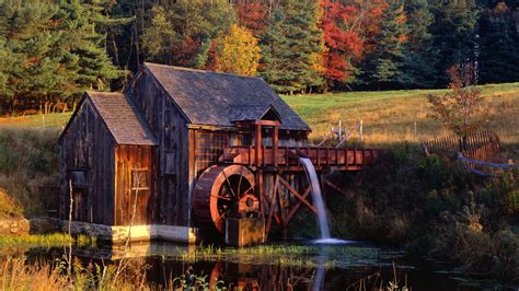 Download Man Made Watermill Wallpaper Water Wheel Windmill Mill By