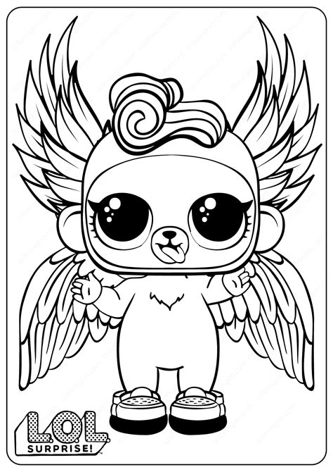 Coloring new lol surprise omg big sisters winter disco coloring pages. Free Printable LOL Surprise Monkey Coloring Pages
