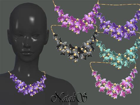 Massive Flower Necklace By Natalis At Tsr Sims 4 Updates
