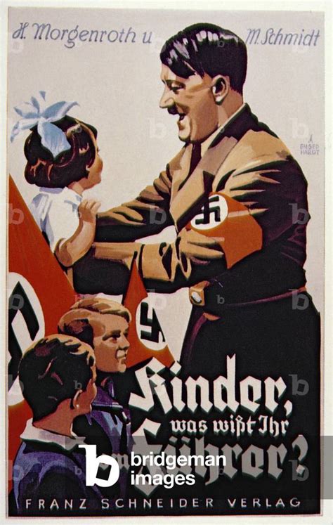Image Of Adolf Hitler On A Children Propaganda Poster 1934 Litho By