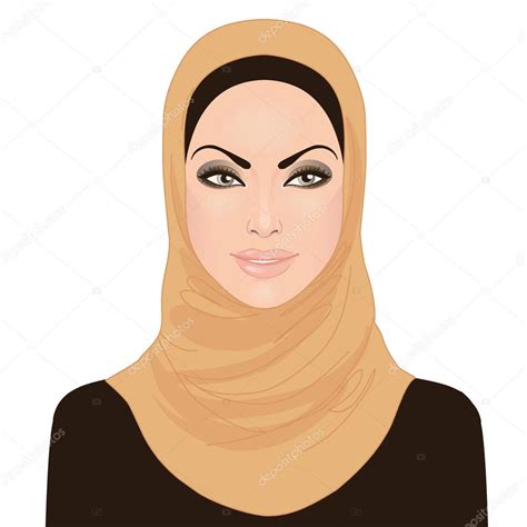 Muslim Beautiful Girl In Hijab — Stock Vector © Vgorbash 37526051