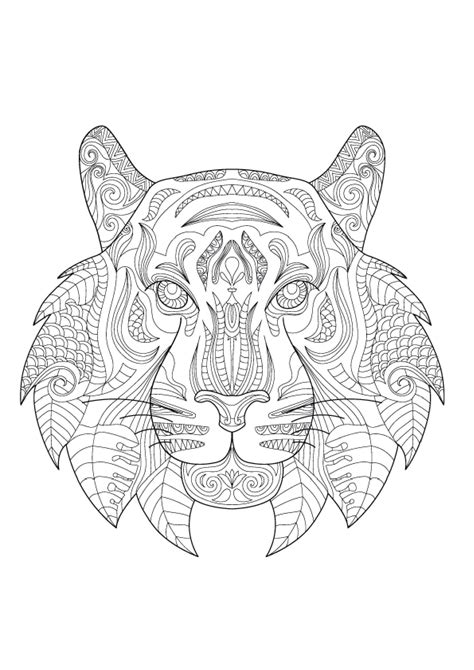 Mandala Tiger Coloring Page Sheet 2 Download Print Now