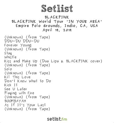 blackpink coachella 2019 setlist