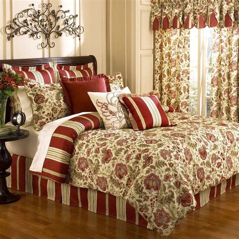 1 comforter (88 inches x 92 inches), 2 shams (20 inches x 26 inches), 1 bedskirt (60 inches x 80 inches + 14 inches) love this king size comforter set. Amazon.com - Waverly Imperial Dress Brick King Comforter ...