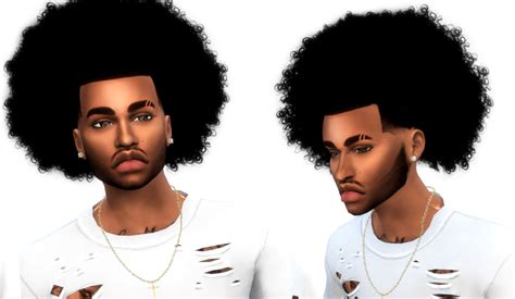 Big Curly Fro Male By XxBlacksims Curly Fro Mens Hairstyles Curly Hair Styles
