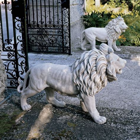 This guardian lion statue comes in two different designs sand and granite. Design Toscano Regal Lion Sentinels of Grisham Manor ...