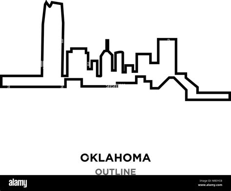 Oklahoma Outline On White Background Stock Vector Image And Art Alamy