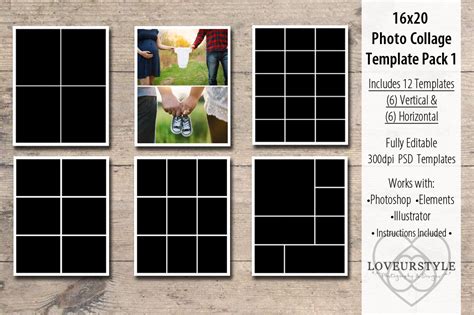 1 to 12 of 66 free gallery website templates available on the free css site. 16x20 Photo Collage Template Pack 1 ~ Flyer Templates ...