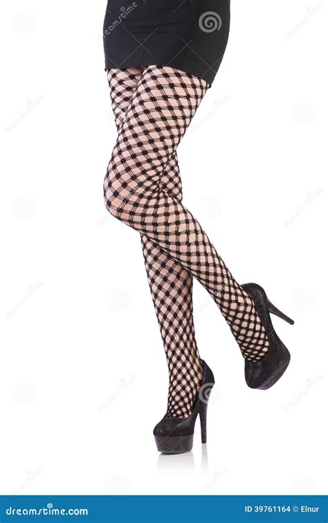 Woman In Fishnet Stockings Stock Photo Image Of Fishnet