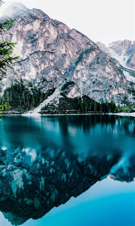Wonderful Blue Water Mirror In The Mountain Lake