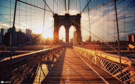 Brooklyn Bridge Sunset Wallpaper 1920x1200 21161
