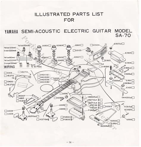 And wiring diagram ec600000 electrical ec610000. Yamaha SA-70 (full hollow body bass guitar) | TheSupposedStringMeister