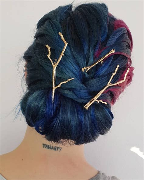 Loving this color combo in this pretty updo by @hair ...