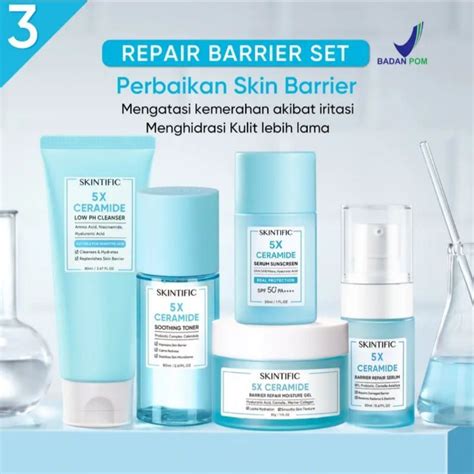 Jual Skintific Repair Barrier Set 5pcs With Sunscreen Paket Skincare