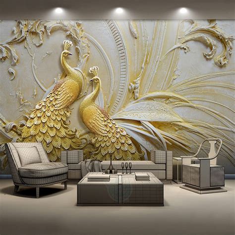 This collection features pattern and texture designs such as wood we love how 3d wallpaper can really make an accent wall pop, but feel free to use this type of wallpaper to cover an entire room for maximum effect. Custom Mural Wallpaper For Walls 3D Stereoscopic Embossed ...
