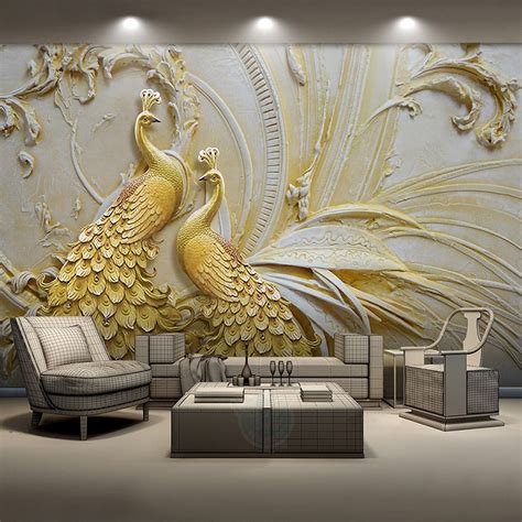 Custom Mural Wallpaper For Walls 3D Stereoscopic Embossed ...