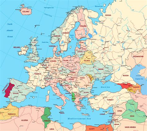 Europe Tourist Map With Cities Pdf Download Best Tourist Places In