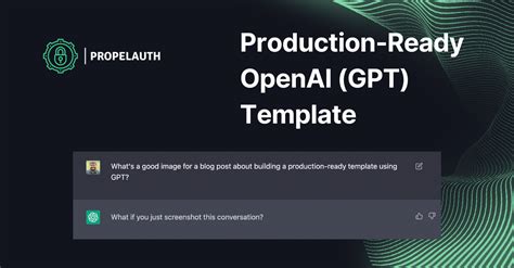 Production Ready Openai Gpt Template Propelauth Blog