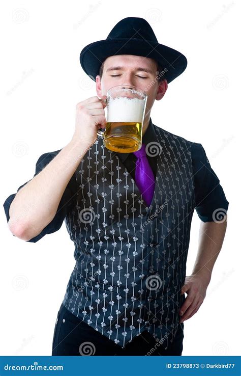 Man Drinking Beer Stock Image Image Of Head Beautiful 23798873