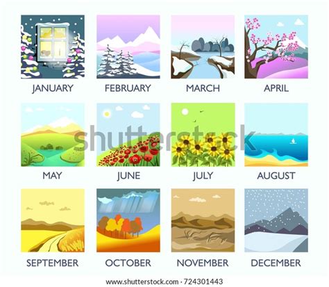 297952 Seasons Months Images Stock Photos And Vectors Shutterstock