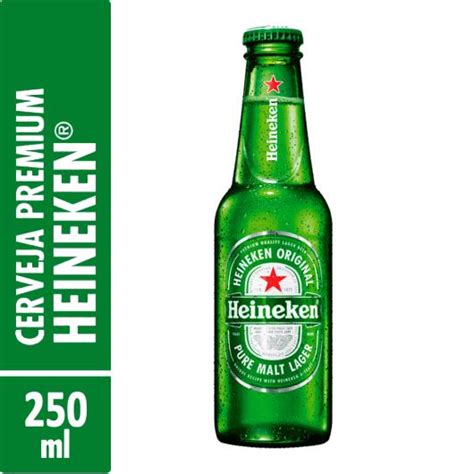 Cerveja Lager Puro Malte Heineken Long Neck 250ml Sonda Supermercado