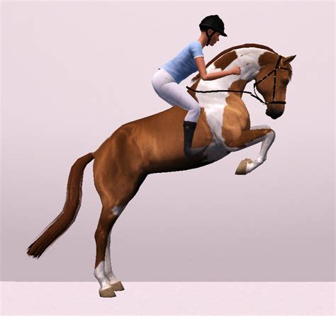 Horse Cavalo Pulando The Sims Ilustração Movimento Sims Animaux