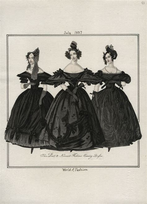 Fashion Plate For July 1837 From The World Of Fashion As King William