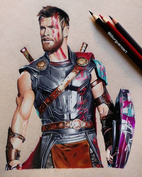 Thor Drawing By Borja Burgueno Moreno En 2019 Dibujos Marvel