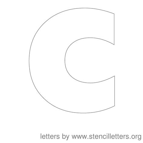 12 Inch Stencil Letter Uppercase C Large Letter Stencils Letter