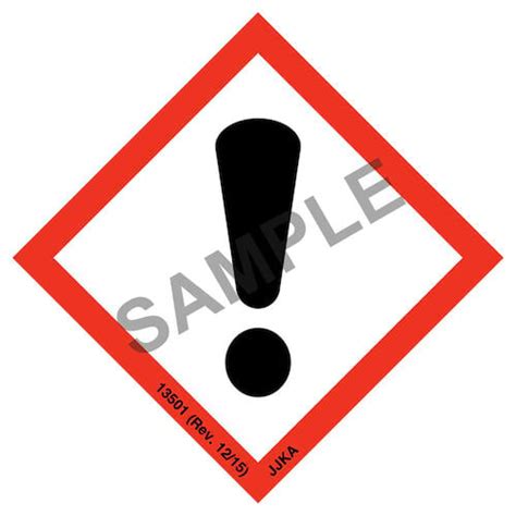 Ghs Pictogram Labels Exclamation Mark