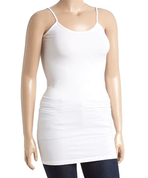 Contagious White Long Camisole Women Plus Size Outfits Camisole Women