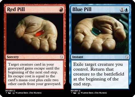 You have to decide if you prefer to live with your eyes closed or fully awake. Red Pill // Blue Pill : custommagic